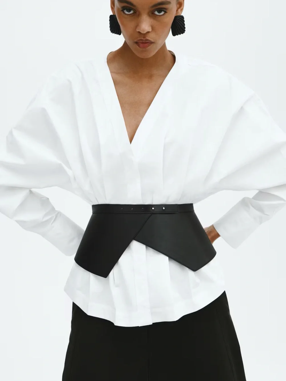 H&M New with tag WIDE BELT Black xs/s